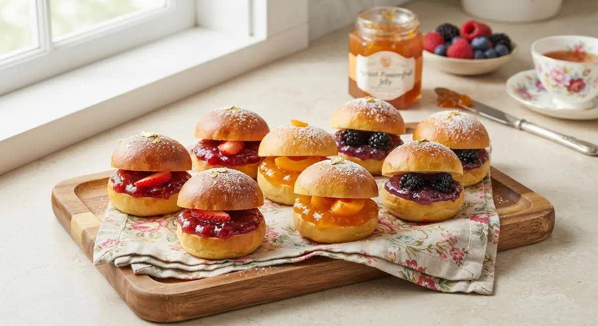 Mini Brioche Fruit Jelly Sandwiches
